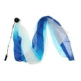 thumbnail image 5 of Milageto Belly Dance Ball Poi Streamers Silk Streamer Set for Carnivals Dancing Party white and blue, 5 of 8