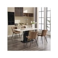 thumbnail image 2 of Qinaqin Set de 2 Upholstered Mid Century Moderno Armless cm Profundidadining Chairs Cuero Sintético Back y Metálico Legs Adecuado para Sala Dormitorio o, 2 of 6