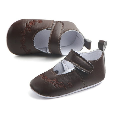 

TOWED22 Slippers For Toddler Girls Sneaker Fashion Shoes Girls Stitchwork Sneaker Baby -slip Single Baby Shoes Coffee