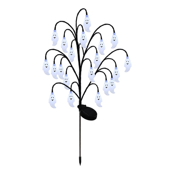 Halloween Lawn Decor, Halloween Outdoor Solar Lights, Light Up Pumpkin Outdoor, Outdoor Halloween Decor, 20 Count Led Ghost Stake, Weather Resistant for Patio Ground Insert