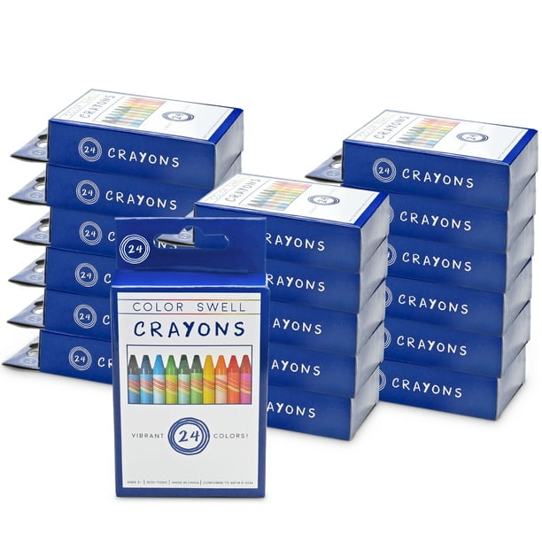 Download Color Swell Crayons Bulk Packs 18 Boxes Of 24 Vibrant Colored Crayons Of Teacher Quality Durable Classroom Pack For Kids Students Party Favors Walmart Com Walmart Com