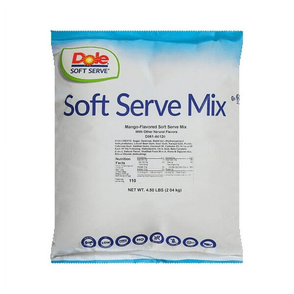 DOLE SOFT SERVE Mango Soft Serve Mix 4.5 lb/2.04 kgs- Authentic Dolewhip Same As Found in Disneyland and Hawaii by Dole
