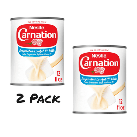 Carnation Lowfat 2% Evaporated Milk, 12 fl oz, 2 Pack