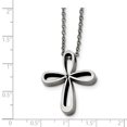 thumbnail image 3 of Stainless Steel Polished Cross Necklace 18in, 3 of 3