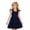 Dark Blue, variant on Girls' Printed Tie Strap Dress for Tweens – Lightweight Summer with Cute Pattern for Girls 3 10 Dress Long Sleeve 5-6 Years