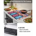 thumbnail image 4 of Stove Top Covers for Electric Stove 24x21 Inches, 4th of July Heat Insulation Fireproof Glass Cooktop Protector, Independence Day Red Striped Floral Countertop Stovetop Cover for Kitchen, 4 of 8