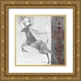 thumbnail image 1 of Sommers, Mindy 20x20 Gold Ornate Wood Framed with Double Matting Museum Art Print Titled - Silver Deer II, 1 of 4