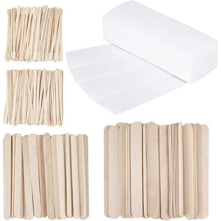 Mibly 4 Style 300 Pcs Assorted Wooden Wax Sticks - for Body Legs Face and  Small Medium Large Sizes Eyebrow Waxing Applicator Spatulas for Hair  Removal