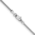thumbnail image 3 of 10K White Gold Spiga Wheat Chain Styles Necklace 1.5 mm D/C 24 inch, 3 of 4