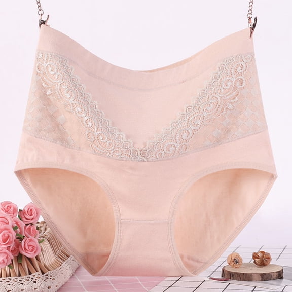 Printed Nylon High Waist Women's Briefs Floral Print Soft Breathable Everyday Underwear Multicolor 3XL