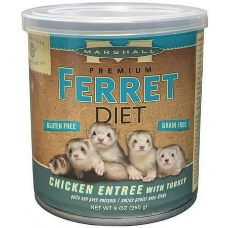 Marshall Premium Ferret Diet Chicken Entree with Turkey [Small Pet, Foods] 9 oz