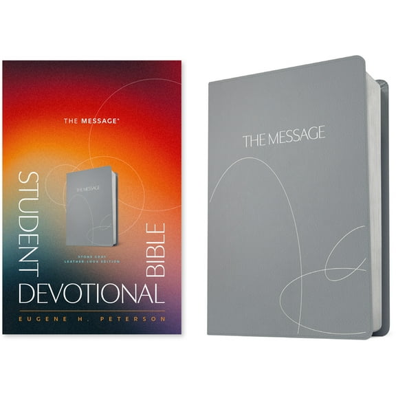 The Message Student Devotional Bible (Leather-Look, Stone Gray), (Hardcover)