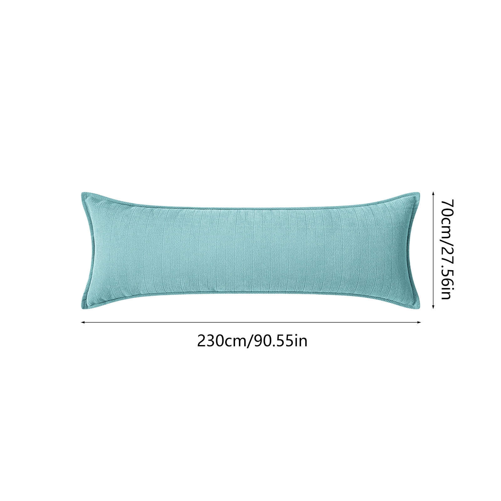 Long Body Pillow Backrest Cushion for Sofa or Bed with Washable Cover, Rectangular Throw Pillow for Living Room, Sleeping and Hugging