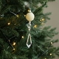 thumbnail image 4 of Lekihaqq 3 Packs Clear Acrylic Hanging Christmas Tree Ornament with Metal Hook, Festive Holiday Decor for Home, Party, and Seasonal Decoration, Elegant Snowflake Design, 4 of 6