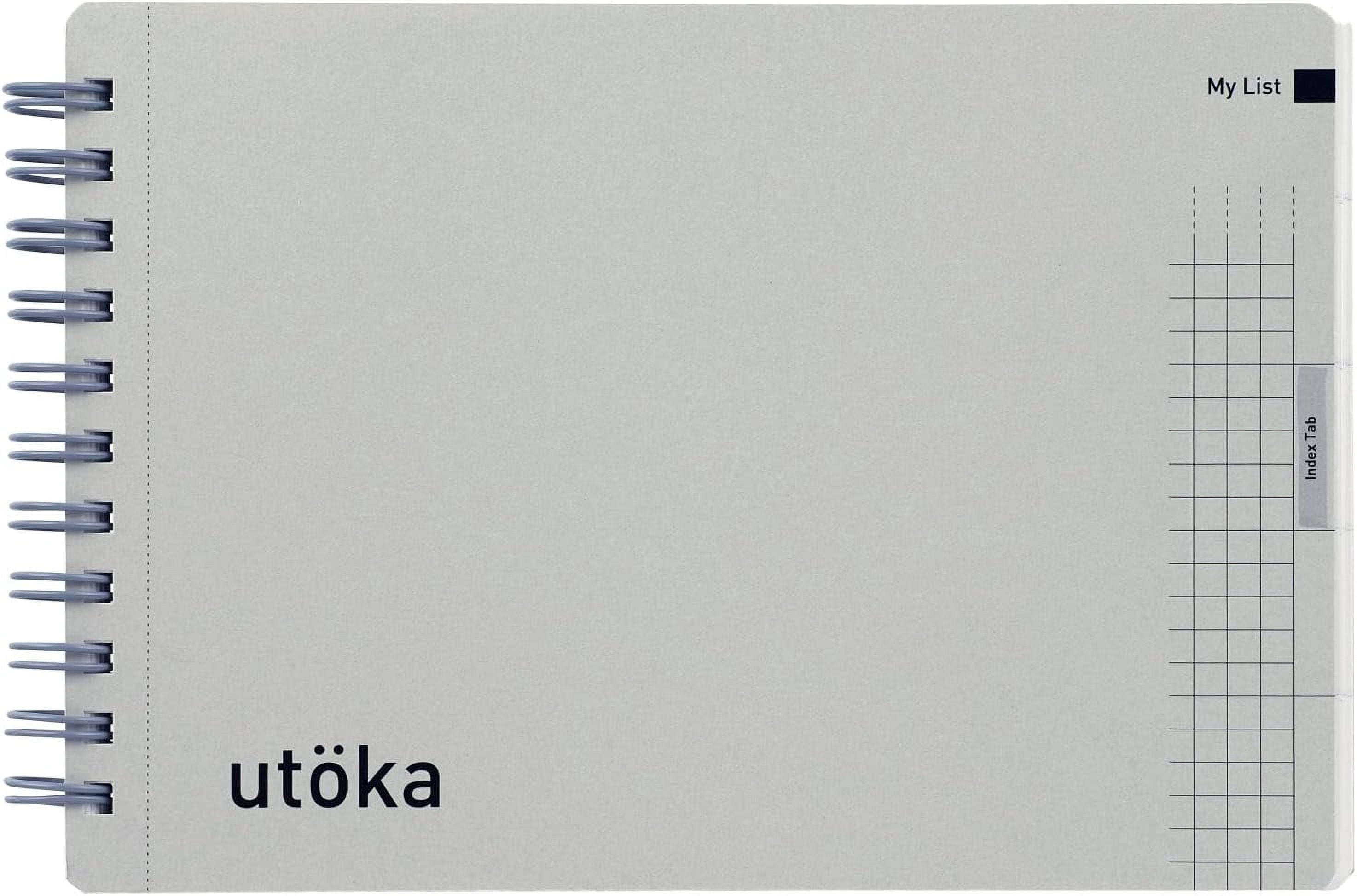 Utoka Pocket Size Notebook 4mm Graph Yellow 90 Sheets 4.2 x 6.5 5 Pack