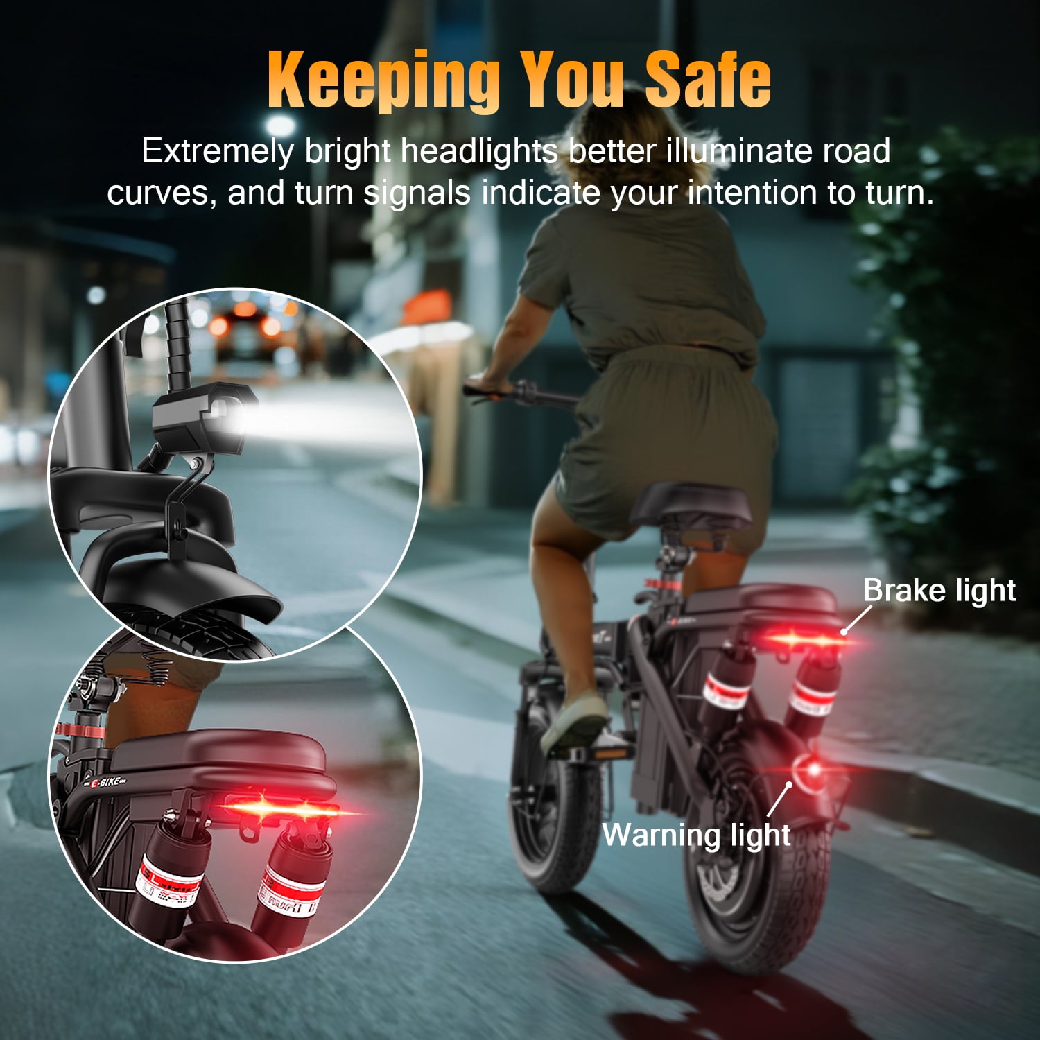 Electric Bike for Adults Teens, 1000W Peak Motor, 25MPH Folding E-Bike, 720Wh Battery, 45 Miles Range, Advanced 6 Point Suspension, 14" Compact Electric Bicycle with Pedals for Commuting