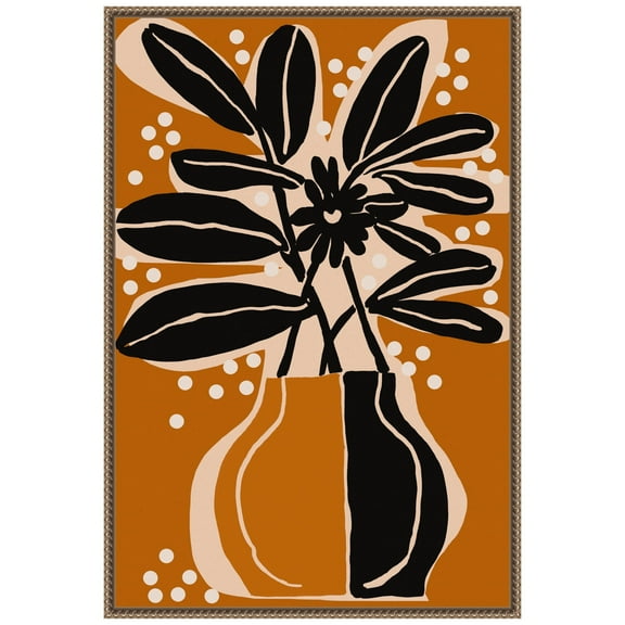 Amanti Art Ochre Still Life No 6 Framed Canvas Wall Art Print