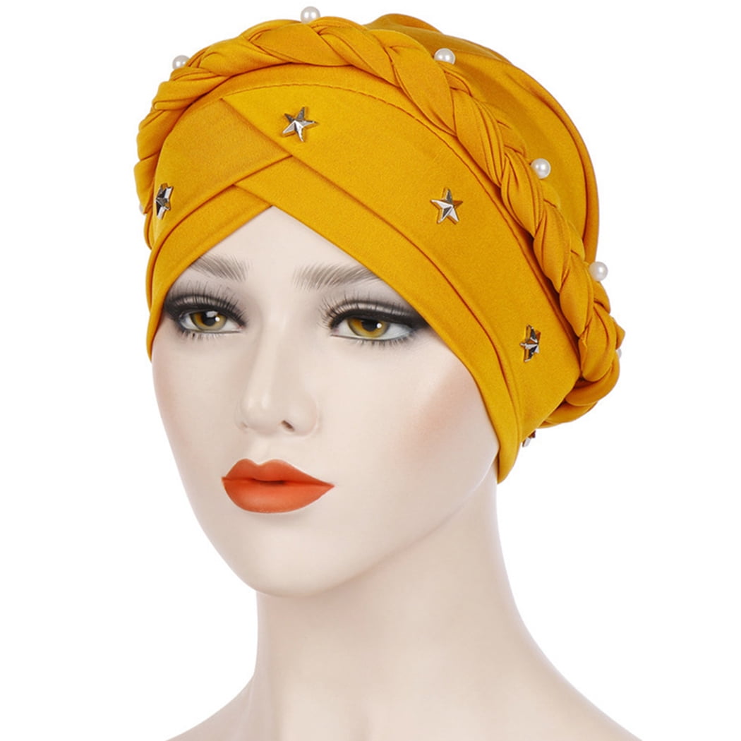 Stretchy Turban Cap Head Wrap Band Headband Hairband Sleep Hat Winter