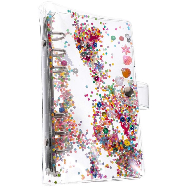 Glitter Binder Notebook Cover, Compact Lightweight Shell for Students and Office Use, Easy Carry Design for Note Taking