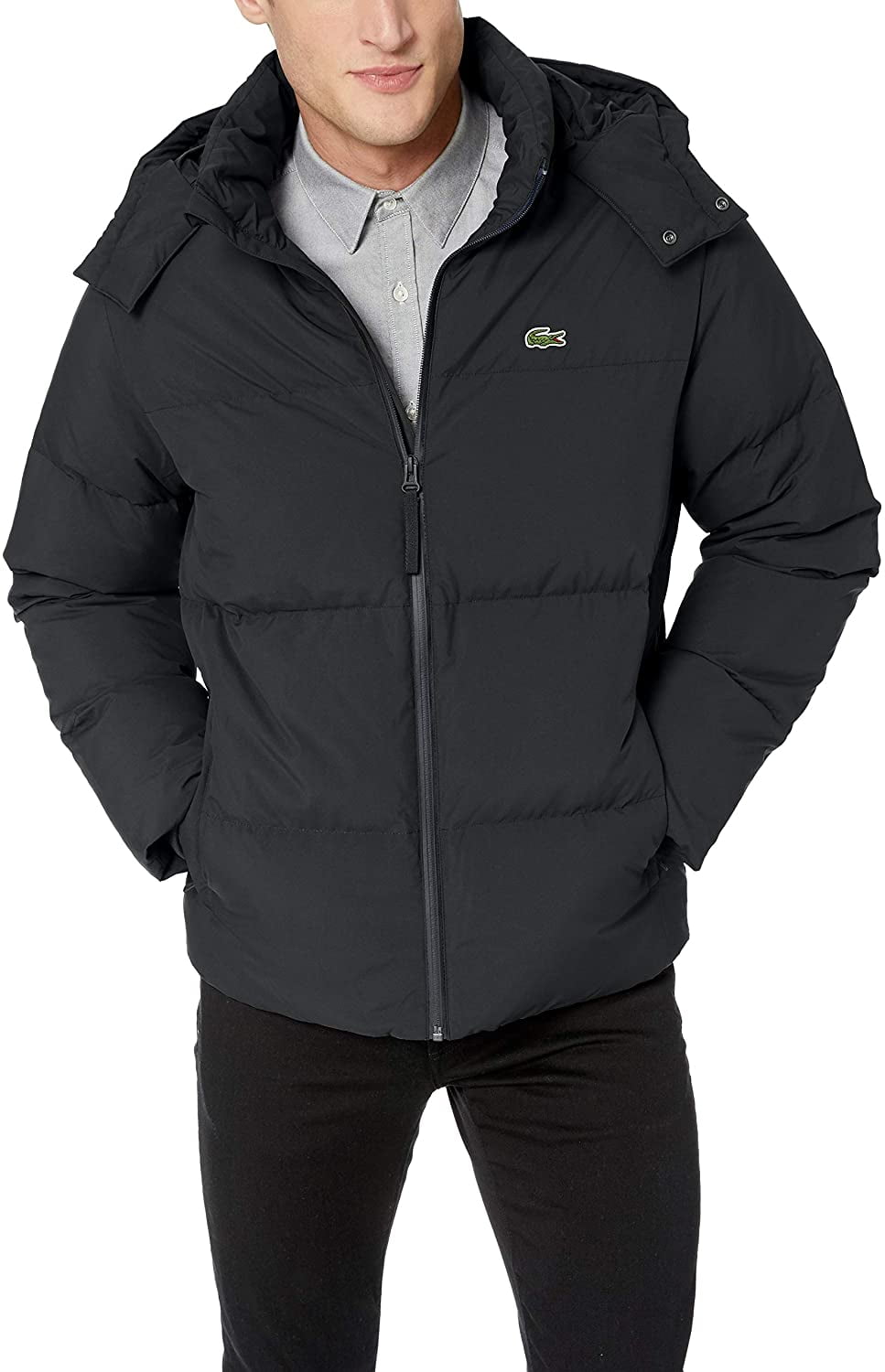 Mens lacoste puffer coat Clearance