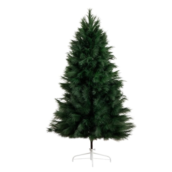 Nearly Natural Pampas Grass Artificial Christmas Tree - 6' - Green - Unlit