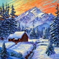 thumbnail image 1 of Cuadro de mosaico 5D DIY casa de nieve resina diamante pintura decoración del hogar Kit completo Hugtrwg Para estrenar, 1 of 9