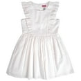 thumbnail image 4 of Zunie Girl Girl's Ruffled Sleeve Textured Clip Dot Woven White Sundress (XL (14/16)), 4 of 4