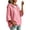 Pink, variant on Cmfcve Women's Plus Size Casual Hooded Sweatshirt Long Sleeve Oversized Pullover Hoodies Loose Fit Drop Shoulder Fall & Winter Clothing