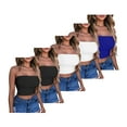 thumbnail image 2 of Nmnitkp Tube Tops for Women Show off your Figure Women's Sexy Crop Top High Cost Performance Tube Tops Sleeveless Stretchy Solid Strapless Tube Top（1,2,3,5PC), 2 of 5
