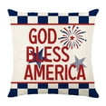 thumbnail image 2 of Clearance Under $5! InsCrazy Memorial Day Decorations Pillow Cover 18 X 18" Cushion Covers Star Flag Patriotics Cushion Covers Decor for For Sofa Bedroom Home Decor Big Savings, 2 of 6