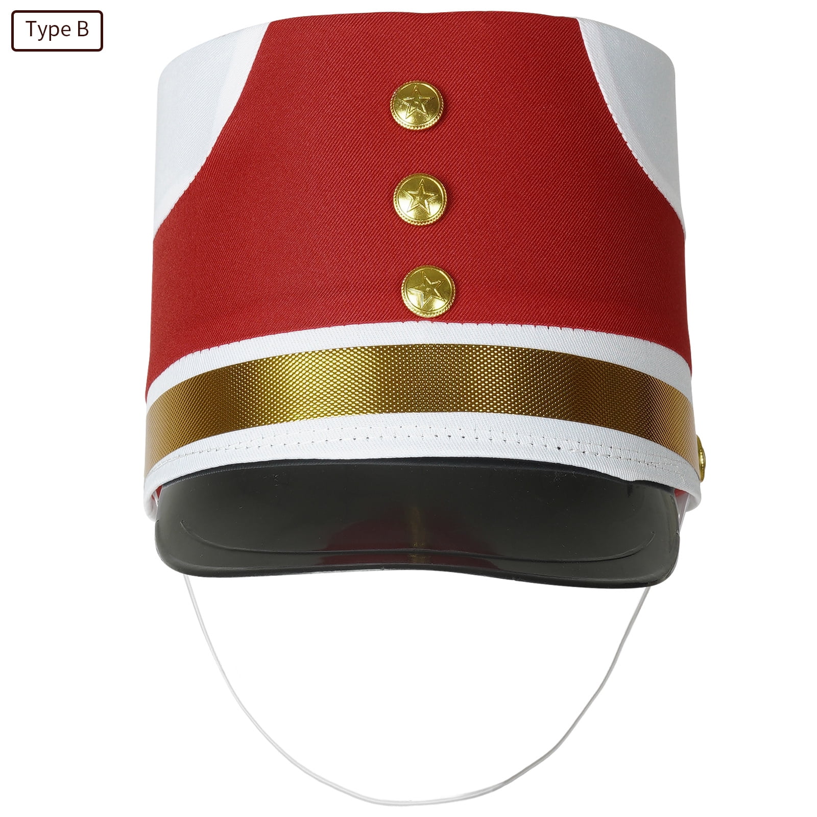 Aislor Marching Band Hat for Kids Drum Major Hat with Gold TrimToy