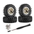 thumbnail image 1 of Xuanheng 4 Pcs Roues et Pneus de Voiture RC 1/30 Pcs de Rechange Portables Remplacement pour SCX30 Bronze, 1 of 8