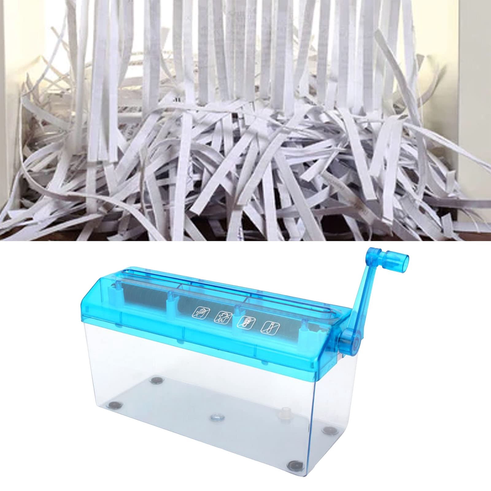 Portable Manual Paper Shredders Small Handheld Paper Shredding Machine for Home School Home Desktop Stationery