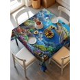 thumbnail image 6 of Sea Turtles Table Cloth 54x54 Inch Square, Summer Blue Ocean Coral Clownfish Waterproof Tablecloth Washable Table Cover for Party Picnic Dinner Decor, 6 of 9