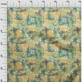 thumbnail image 2 of oneOone Cotton Jersey Ucla Gold Fabric Geometric Texture Fabric For Sewing Printed Craft Fabric By The Yard 58 Inch Wide, 2 of 4