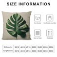 thumbnail image 5 of COMIO Tropical Green Leaves Throw Pillow Covers, Palm Leaf Leaves Decorative Throw Pillow Cushion Cases Cover for Outdoor Sofa Patio Couch Car Decor (Beige, Not White), 5 of 5