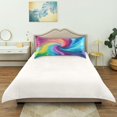 thumbnail image 6 of GZHJMY Satin Pillowcase for Hair and Skin Breathable Slip-Cool, Wrinkle-Resistant Soft and Smooth 20x26In Single Side Envelope Opening Without Zipper Rainbow Circle, 6 of 7