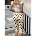 thumbnail image 2 of Women's Red Plaid Knit Elastic Leggings, 2 of 10