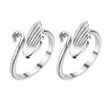 thumbnail image 1 of KAKOWELY Knitting Loop 2PCS Adjustable Swan Shape Knitting Loop Premium Durable Knitting Crochet Ring0.79"X0.79"X0.12", 1 of 4