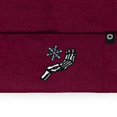 thumbnail image 2 of Dalix Chill Touch Embroidered Skeleton Winter Beanie Hat Knit Cap Cold Weather Mens in Maroon, 2 of 5