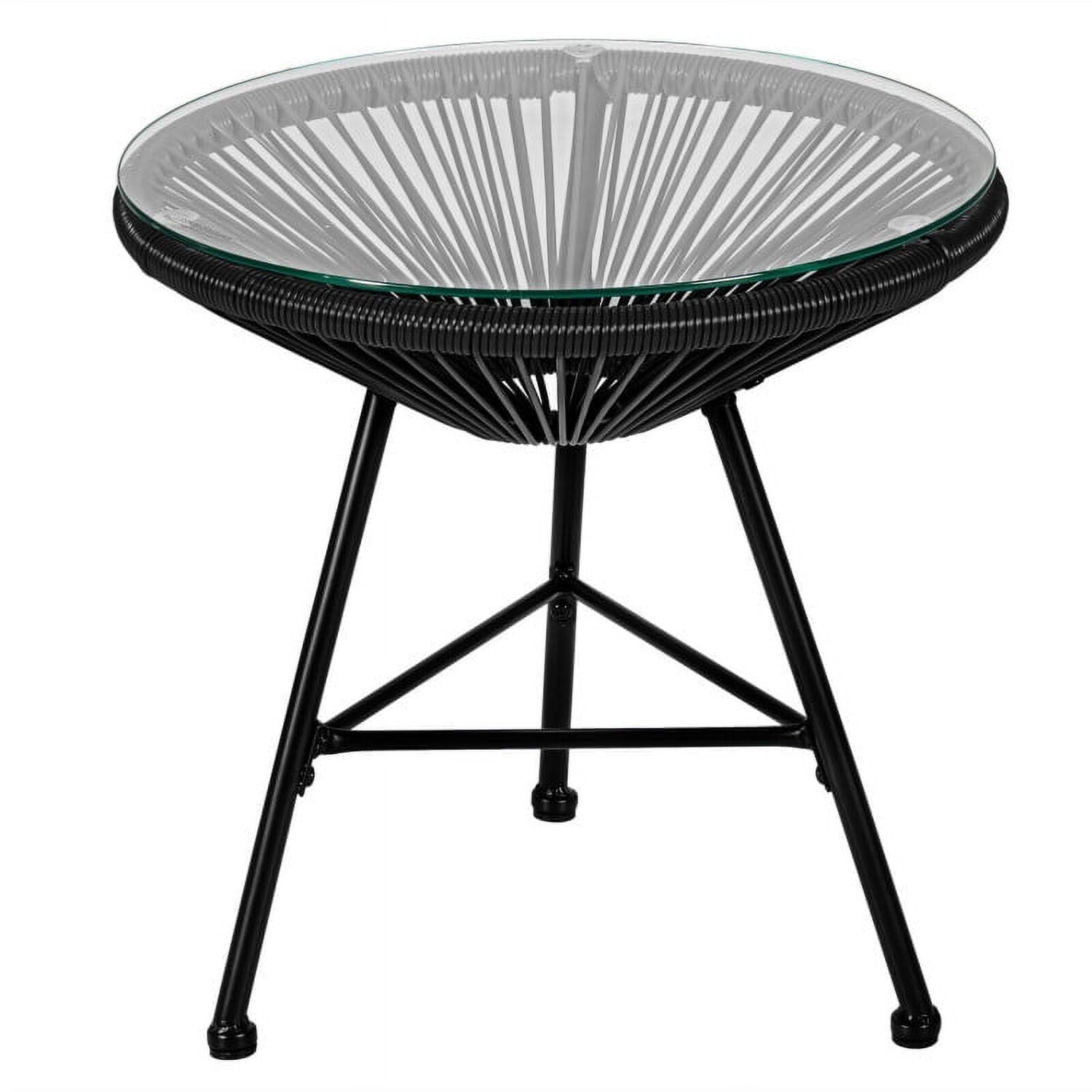 Aimee Lii 3 Pieces Patio Furniture Bistro Set with GlassTable, Small Patio Set, Black Aimee Lii 3 Pieces Patio Furniture Bistro Set with GlassTable, Small Patio Set, Black