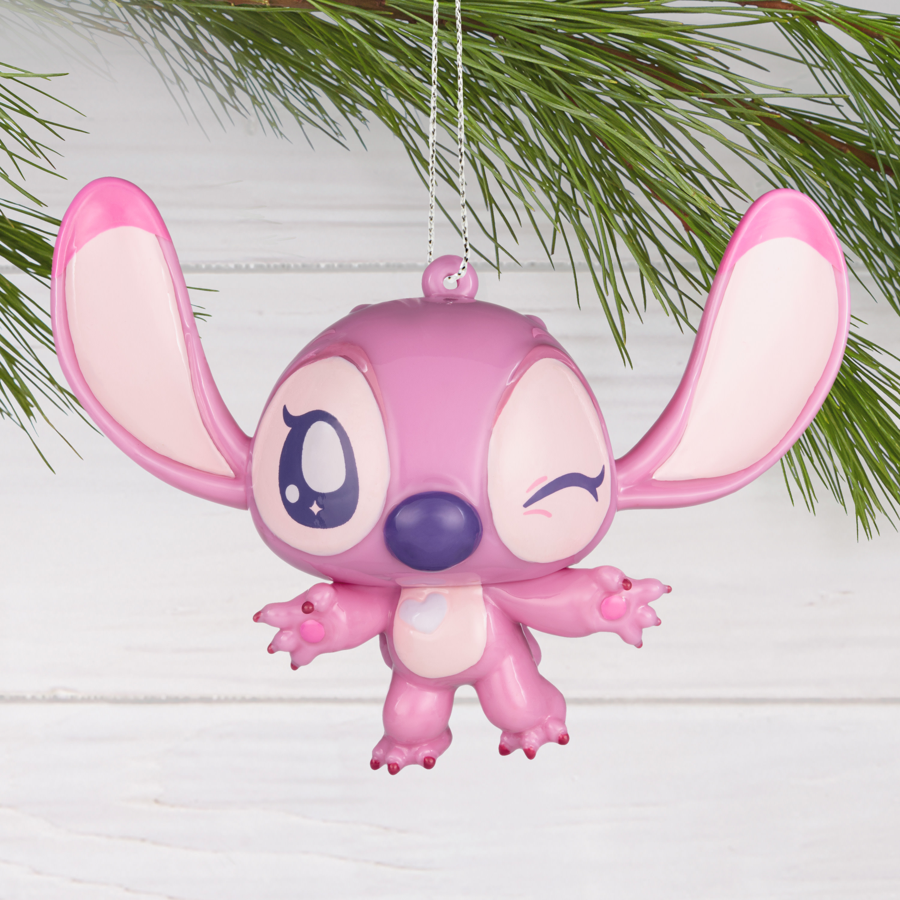 Hallmark Christmas Ornament (Disney Stitch Angel, Shatterproof), 1 Count