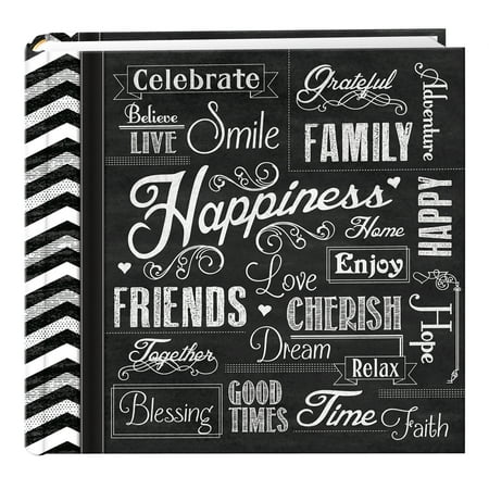 - Pioneer Photo Albums Chalkboard 200 pkt 4x6 Photo Album, Happiness