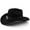 Z04-Black, variant on Western Cowboy Hat for Men and Women - Elegant Suede Panama Hat Adjustable Soft Cowgirl Hat for Outdoor Activities with Wide Edge,Black