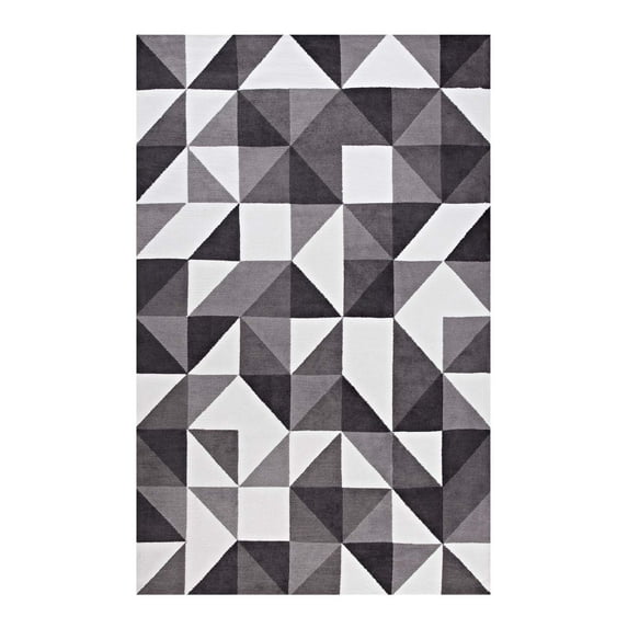 Modern Contemporary Urban Design Living Lounge Room Area Rug Runner Floor Carpet, Fabric, Multi Gray Grey