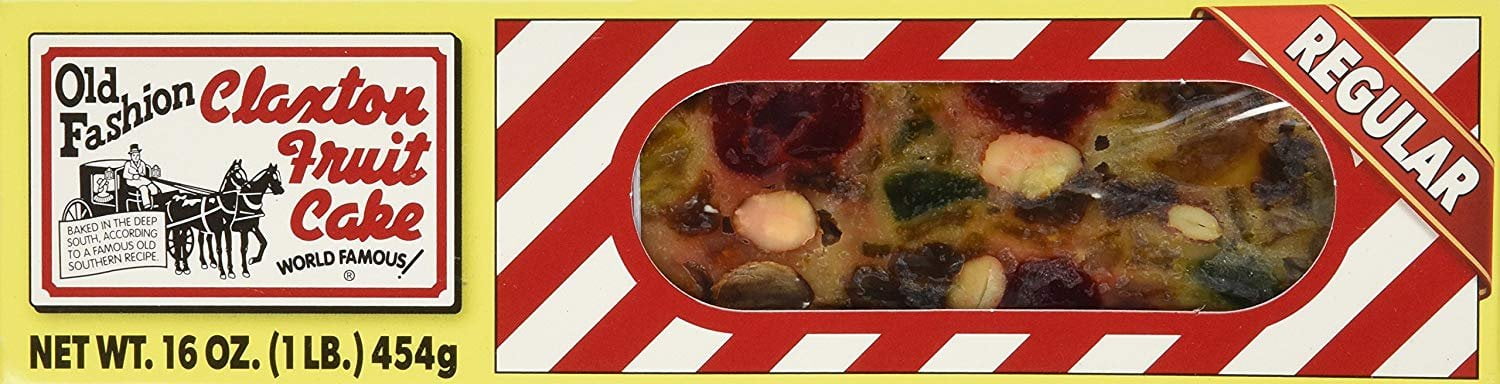 FRUIT CAKE Boxed 1 lb Regular Recipe Claxton Fruitcake