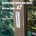 thumbnail image 3 of Poignée de Porte de Balcon Extérieure, 2 Poignées de Porte de patio, Adaptée pour la Maison, Tiroirs de Bureau, Portes d'Armoire, Etc. avec Vis (Blanc), 3 of 5