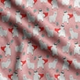 thumbnail image 1 of Soimoi Llama Alpaca Print,Cotton Cambric, Quilting Fabric Sold by The Yard 42 Inch Wide, Medium Weight Cotton Fabric, SewingSupplies,Light Pink & White, 1 of 5