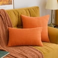 thumbnail image 4 of Lot de 2 Taies d'Oreiller Orange 20x20 Pouces, 4 of 5