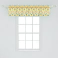 thumbnail image 2 of Ambesonne Chevron Valance Pack of 2, Retro Zigzags Vertical, 54"X12", Green Yellow Orange, 2 of 3
